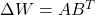 \Delta W = AB^T