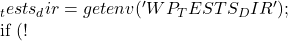 _tests_dir = getenv('WP_TESTS_DIR');  if (!